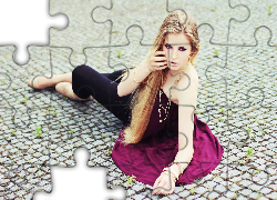 Zamyślona ,Kobieta, Blondynka