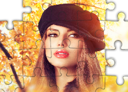 Kobieta, Blondynka, Czapka