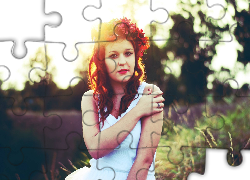 Kobieta, Ruda, Wianek