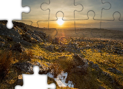 Zachód, Słońca, Skały