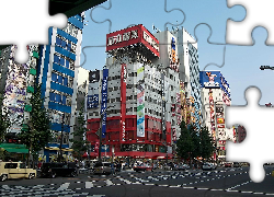Tokio, Ulica, Samochody, Reklamy