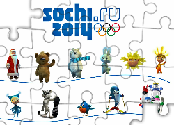 Olimpiada, Sochi, 2014, Maskotki