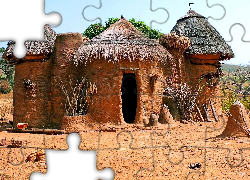 Domek, Gliniany, Benin, Afryka