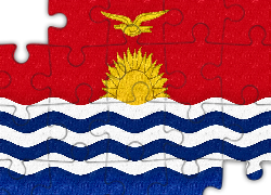 Flaga, Kiribati, Państwo, Wyspiarskie, Ocean, Spokojny