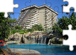 Acapulco, Hotel, Princess, Kaskada, Basen, Ogród