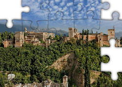 Panorama, Alhambra, Granada, Hiszpania