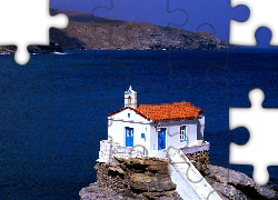 Grecja, Kościół, Morze, Wyspy, Cyklady