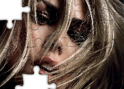 Kobieta, Blondynka, Rozwiane, Włosy