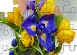 Żółte, Tulipany, Art