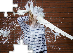 Kobieta, Modelka, Mleko