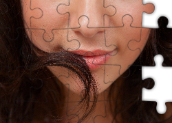 Kobieta, Twarz, Kosmyk, Włosy