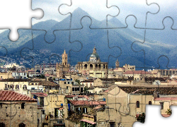 Włochy, Palermo, Miasto, Góry