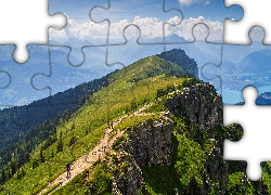 Góry, Drzewa, Turyści