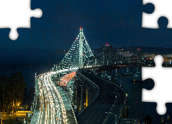 San Francisco, Most, Noc, Oświetlenie