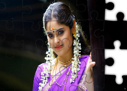 Hinduska, Kwiaty, Sari