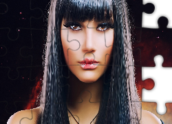 Grafika, Kobieta, Brunetka