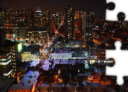 Toronto, Panorama, Miasta, Nocą