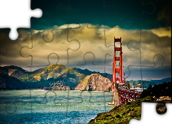 Most, Golden Gate, Góry, Morze