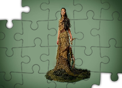 Kobieta, Brunetka, Sieci, Ryby