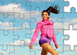 Niebo, Kobieta, Uśmiech