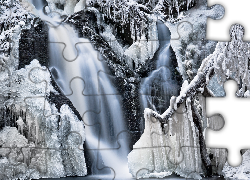 Zima, Wodospad, Sople, Lodu