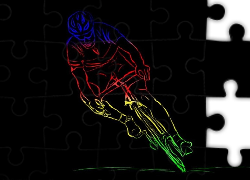 Rower,kolorowy kolarz
