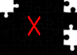 Czerwony krzyż, czarne tło