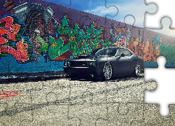 Dodge, Challenger, Mur, Graffiti