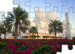 Zjednoczone Emiraty Arabskie, Meczet, Sheikh Zayed, Palmy, Kwiaty