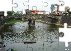 Czechy, Plzeń, Panorama, Most, Rzeka
