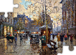 Edouard, Cortes, Plac, De la Madeleine, Paryż, Fragment, Miasta