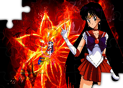 Sailor Mars, Czarodziejka z Marsa, Rei Hino, ogień, kwiat