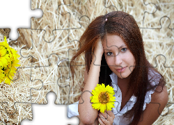 Kobieta, Słonecznik