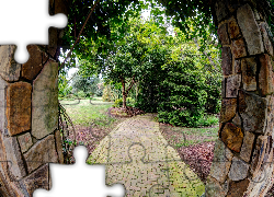 Park, Chodnik, Brama