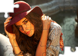 Kobieta, Kapelusz, Spojrzenie