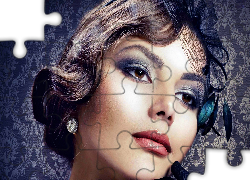 Kobieta, Twarz, Zbliżenie