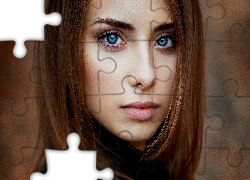 Kobieta, Niebieskie oczy, Spojrzenie