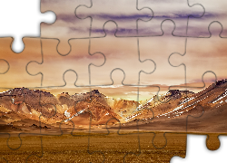 Ośnieżone, Góry, Zachód słońca