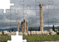 Ruiny, Starożytne, Świątynia, Grecja