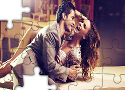 Miłość, Uśmiechnięta, Kobieta, Mężczyzna