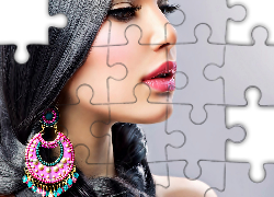 Kolorowy, Kolczyk, Kobieta