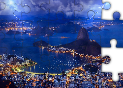Brazylia, Rio de Janeiro, Burza, Pioruny, Miasto
