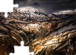 Góry, Śnieg, Niebo