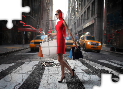 Kobieta, Miasto, Ulica, Zakupy