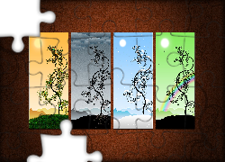 Cztery Pory Roku, Obrazy