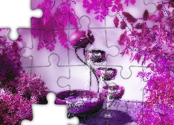 Grafika Komputerowa, Kaskada, Woda, Rośliny