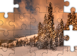 Zachód słońca, Zima, Zakopane