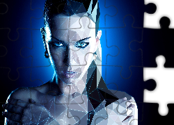 Kobieta, Spojrzenie, Grafika