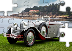 Samochód, Zabytkowy, Mercedes, Benz, 1928, Jezioro