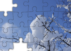 Śnieg, Chmurka, Błękit